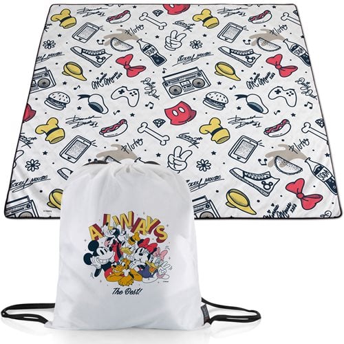 Mickey and Friends White with Red and Yellow Accents Impresa Picnic Blanket
