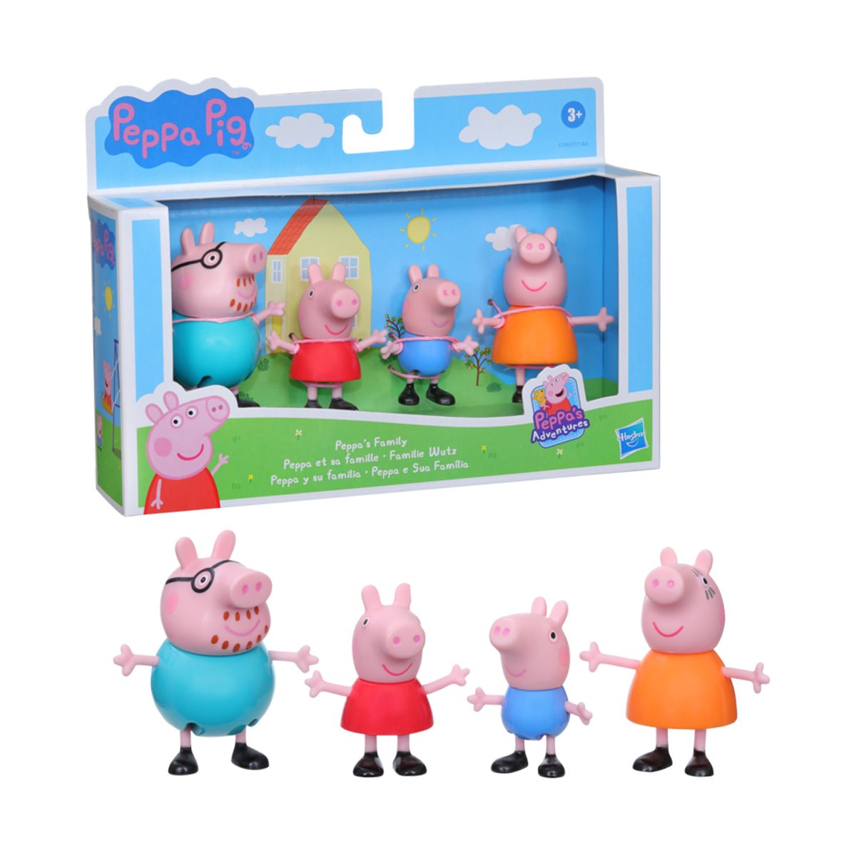 Peppa Pig Family Figures Pack of 4 Mummy Daddy Peppa Figurines Toy Set 