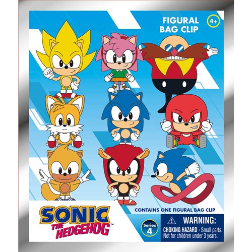 Sonic the Hedgehog Series 4 3D Foam Bag Clip Random 6-Pack