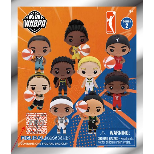 Womens National Basketball Association Series 2 3D Foam Bag Clip Display Case of 24