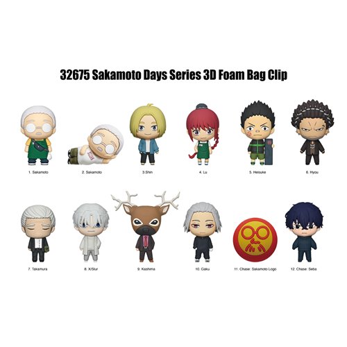 Sakamoto Days Series 2 3D Foam Bag Clip Display Case of 24