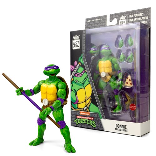Teenage Mutant Ninja Turtles BST AXN Arcade Game Donatello 5-Inch Figure, Not Mint
