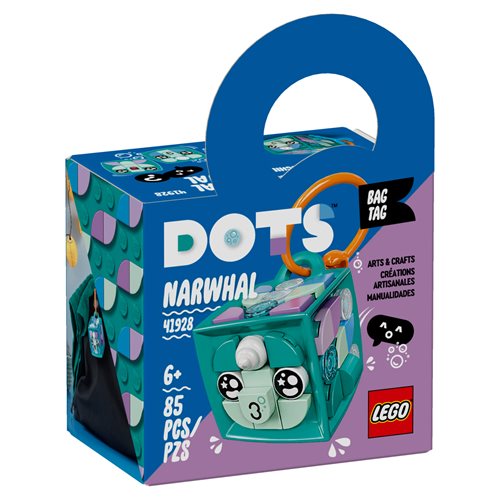 LEGO 41928 DOTS Bag Tag Narwhal