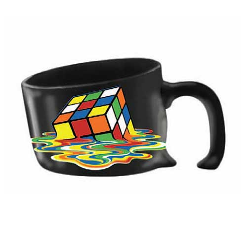 Rubik's Cube Melting Warped Ceramic Mug