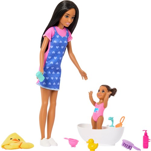 Barbie Family & Friends Bath Playset and Doll