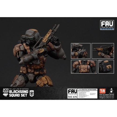 Acid Rain Blacksand Squad 1:18 Scale Action Figure Set of 2