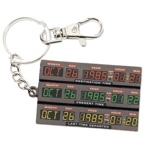 Back to the Future Time Control Metal Keychain