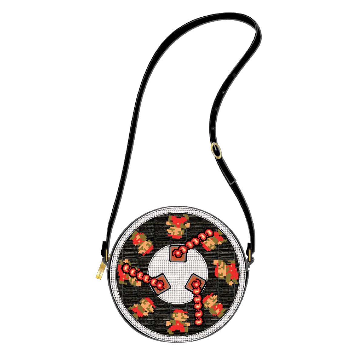 Super Mario Bros. Obstacles Round Crossbody Purse