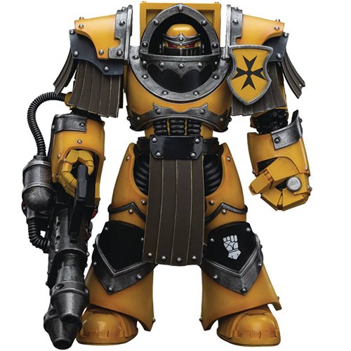 Joy Toy Warhammer 40,000 Imperial Fists Legion Cataphractii Terminator Squad with Heavy Flamer 1:18 Scale Action Figure