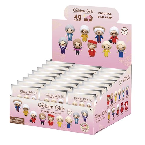 Golden Girls Series 6 3D Foam Bag Clip Display Case of 24