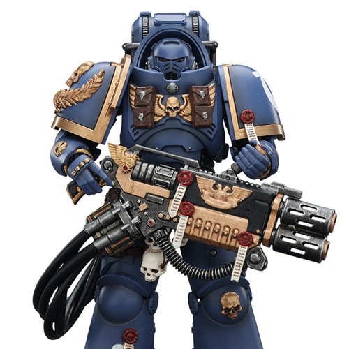 Joy Toy Warhammer Space Marine Ultramarine Heavy Artificer Armour with Relic Multi-Melta 1:18 Scale Action Figure