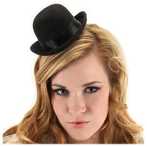 Steampunk Mini Black Bowler Hat