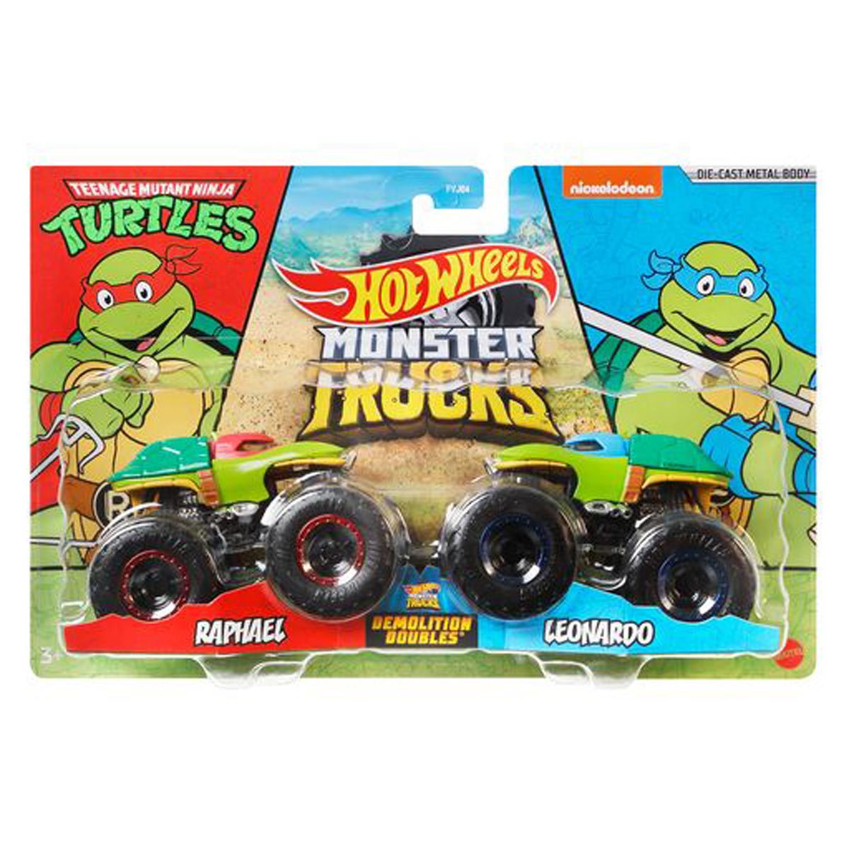 Hot Wheels Monster Trucks 1:64 Scale Demolition Doubles 2-Packs With 2  Vehicles