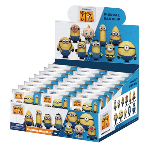 Random 6 Pack Despicable Me 4 3D Foam Bag Clip Random 6-Pack