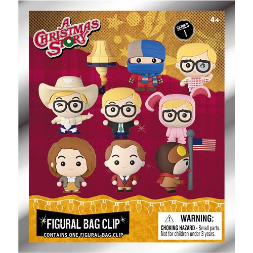 A Christmas Story 3D Foam Bag Clip Display Case of 24