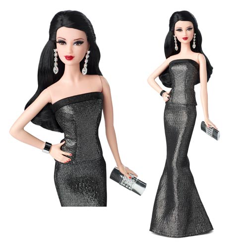 barbie doll in black dress