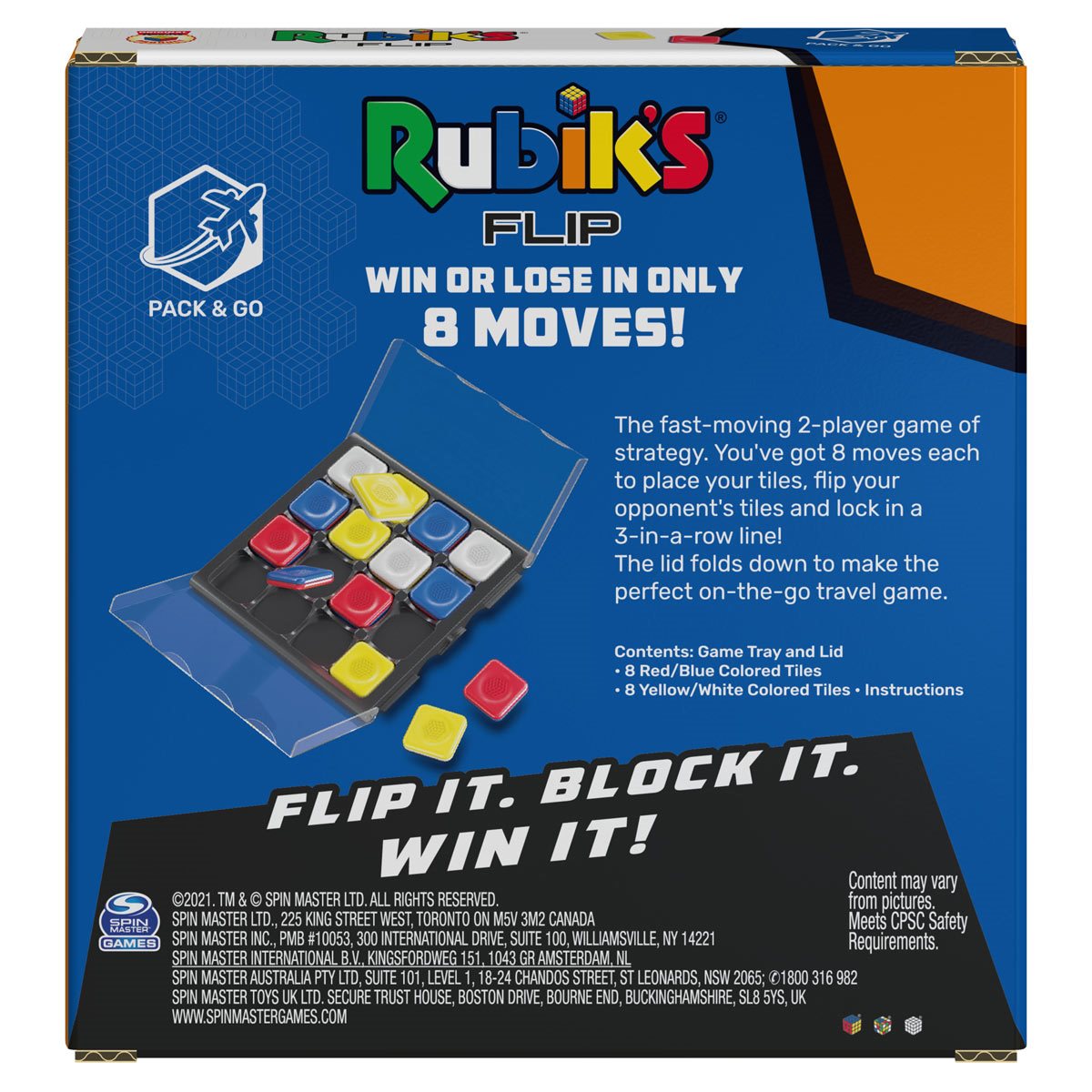 Spin Master Rubik's Flip-N-Go Travel Game
