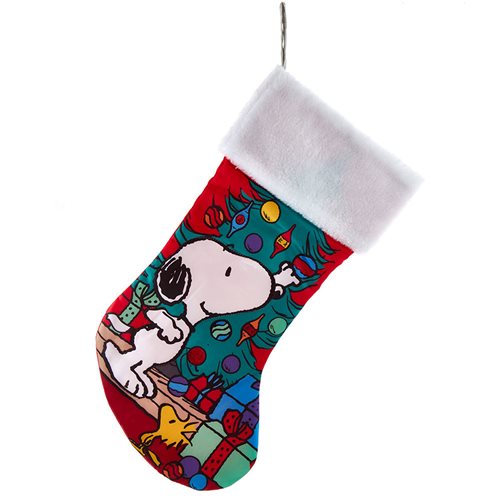 Peanuts Snoopy Decorating a Tree 19-Inch Stocking