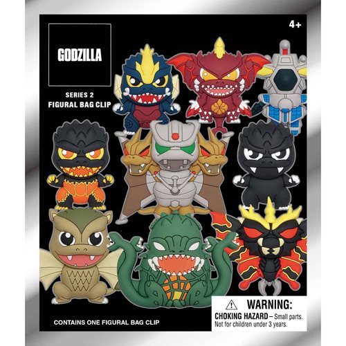 Godzilla Classic Series 2 Figural Bag Clip Random 6-Pack