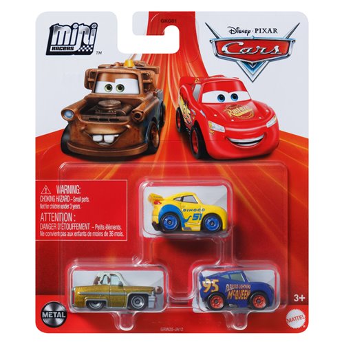 Disney Pixar Cars Mini Racers 3-Pack 2024 Mix 3 Case of 6