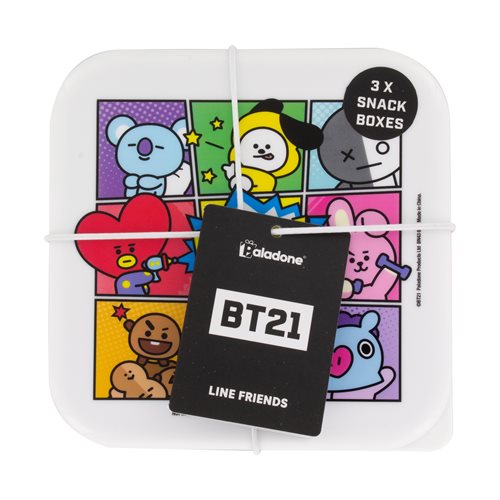 Line Friends BTS BT21 Set of 3 Snack Boxes