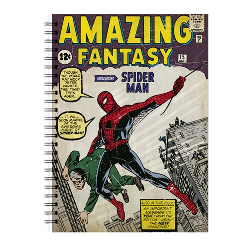 Spider-Man Amazing Fantasy #14 Comic Cover Spiral Notebook
