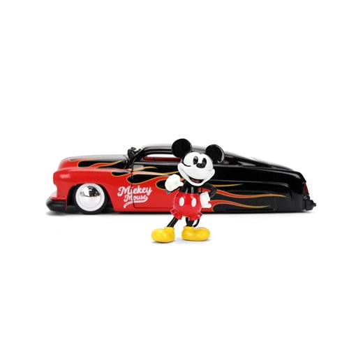 Hollywood Rides Disney 1951 Mercury 1:24 Scale Die-Cast Metal Vehicle with Mickey Mouse Figure