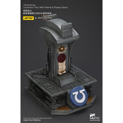 Joy Toy Warhammer 40,000 Ultramarines Lieutenant Titus' MKX 1:1 Scale Roleplay Helmet Prop Replica w