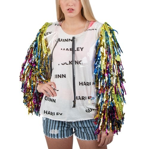 Birds of Prey Harley Quinn Caution Tassel Cosplay Jacket