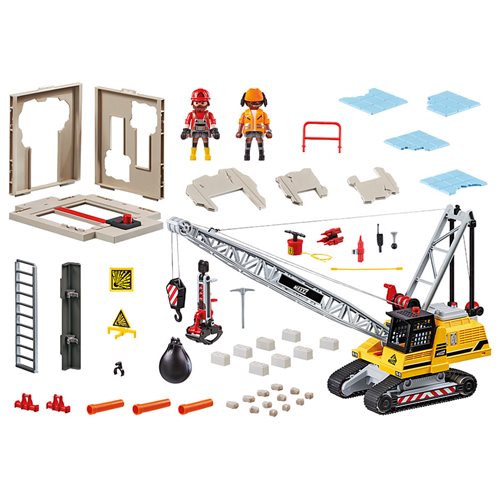 Playmobil 70442 Construction Cable Excavator with Building Section
