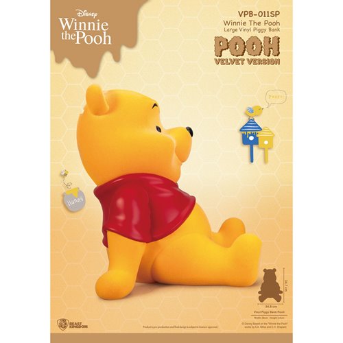 Winnie the Pooh VPB-011SP Velvet Large Vinyl Piggy Bank