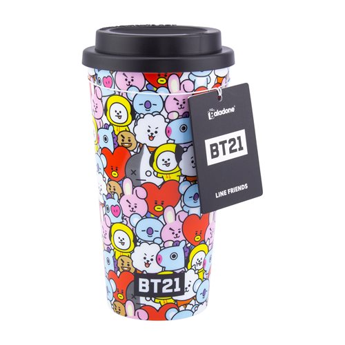 Line Friends BTS BT21 Plastic 16 oz. Travel Mug