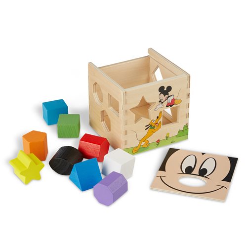 Mickey Mouse and Friends Wooden Shape Sorting Cube