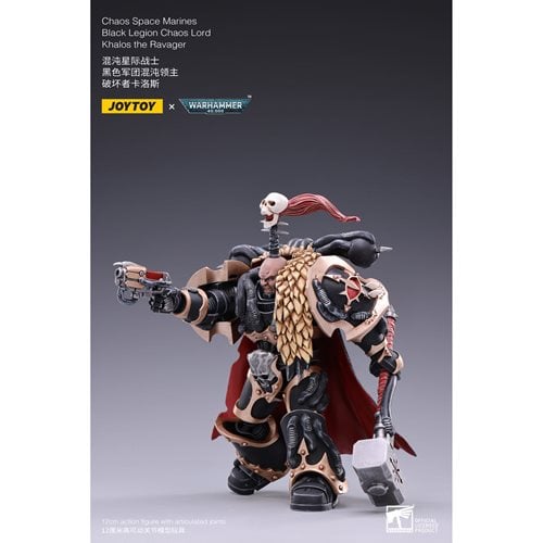 Joy Toy Warhammer 40,000 Chaos Space Marines Black Legion Chaos Lord Khalos the Ravager 1:18 Scale A