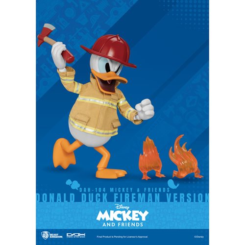 Mickey and Friends Donald Duck Fireman DAH-104 Dynamic 8-Ction Heroes Action Figure