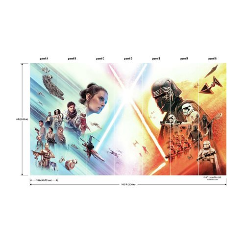 Star Wars The Rise of Skywalker Peel and Stick Wall Mural
