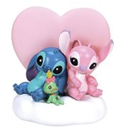 Disney Showcase Lilo & Stitch Stitch and Angel with Lights Statue