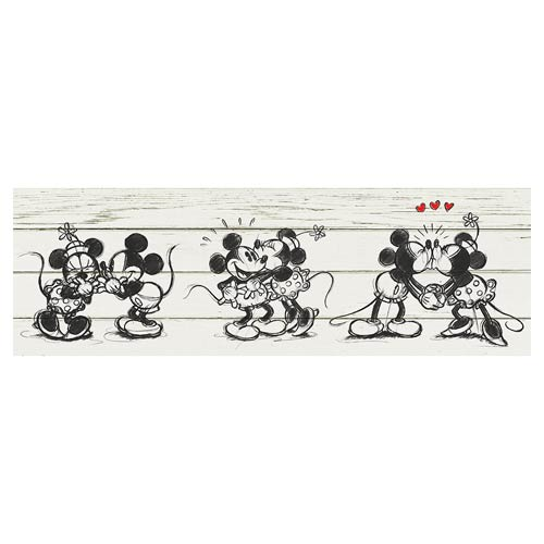 mickey mouse and minnie mouse outline