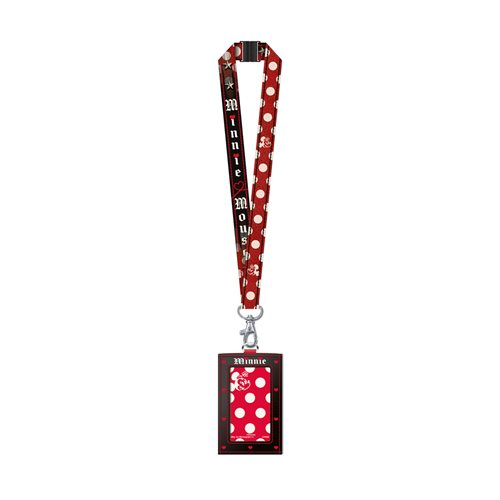 Minnie Mouse Spotted Deluxe Lanyard with Card Holder
