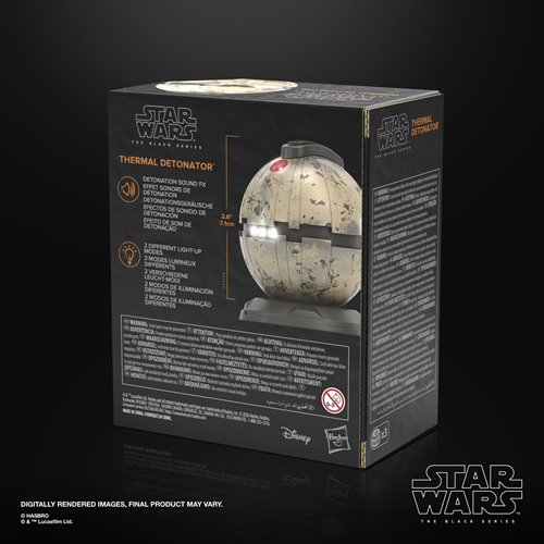 Star Wars The Black Series Electronic Thermal Detonator with Advanced LEDs and Sound Effects