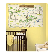 Winnie the Pooh 100 Acre Wood Peel and Stick Map