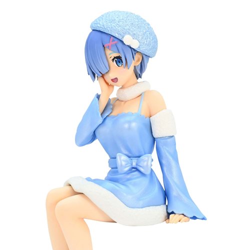 Re:Zero - Starting Life in Another World Rem Snow Princess Pearl Color Version Noodle Stopper Statue