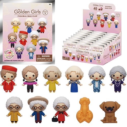 Golden Girls Series 6 3D Foam Bag Clip Random 6-Pack