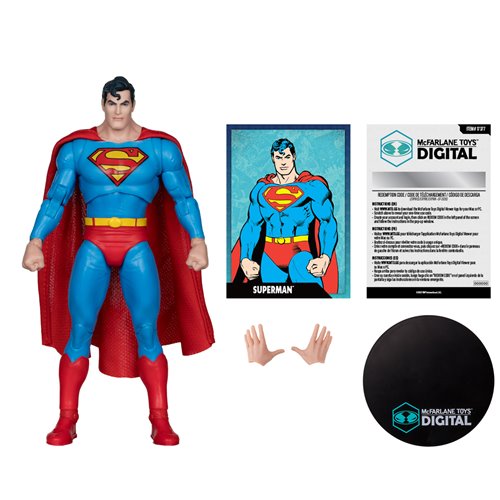 DC Direct Wave 4 Superman The Silver Age 7-Inch Scale Action Figure with McFarlane Toys Digital Coll
